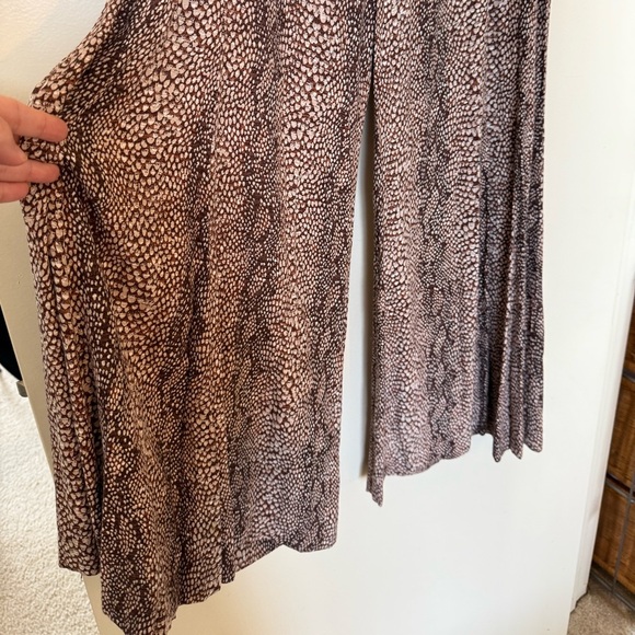 Like New Brown Print Wide Leg Anthropologie Pants - Picture 6 of 7
